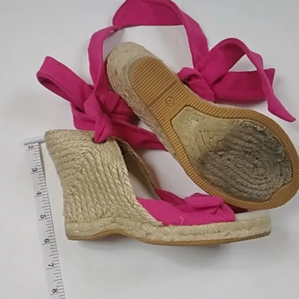 Pink Espadrille Wedge Sandals Women’s Size 6
